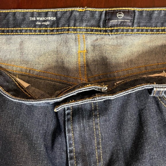 Men’s blue jeans slim straight Adriano Goldschmied pants denim Size 38X32 - Picture 12 of 12